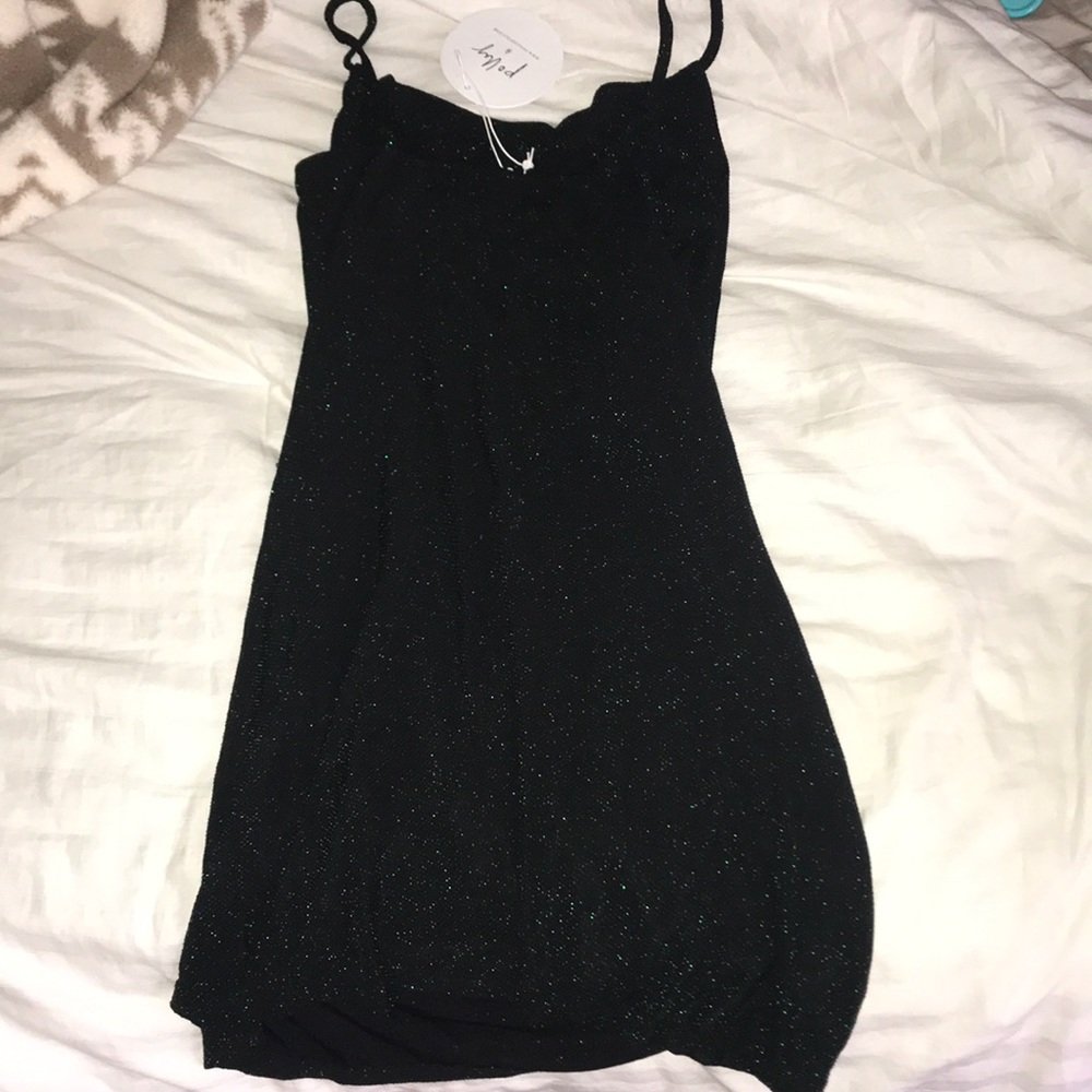 Sparkly deep green cocktail dress